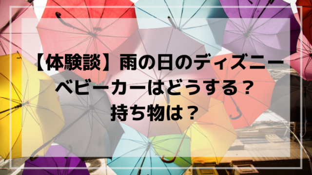 雨の日ディズニー対策 ベビーカーの雨対策や持ち物はどうする ひな吉のわくわくレビューの森 雨の日ディズニー対策 ベビーカーの雨対策や持ち物はどうする ひな吉のわくわくレビューの森