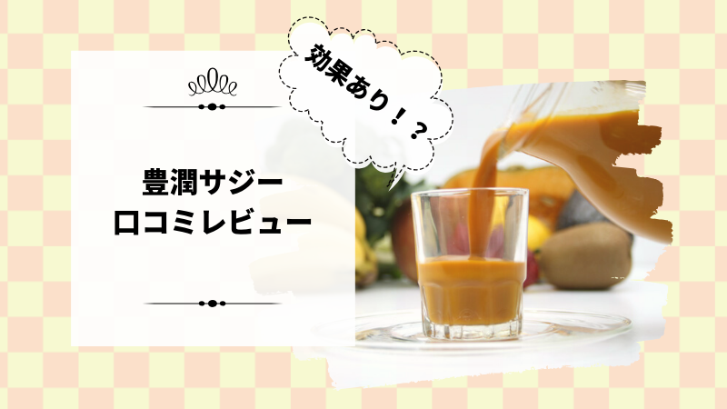 豊潤サジー　口コミ　効果　レビュー　お試し