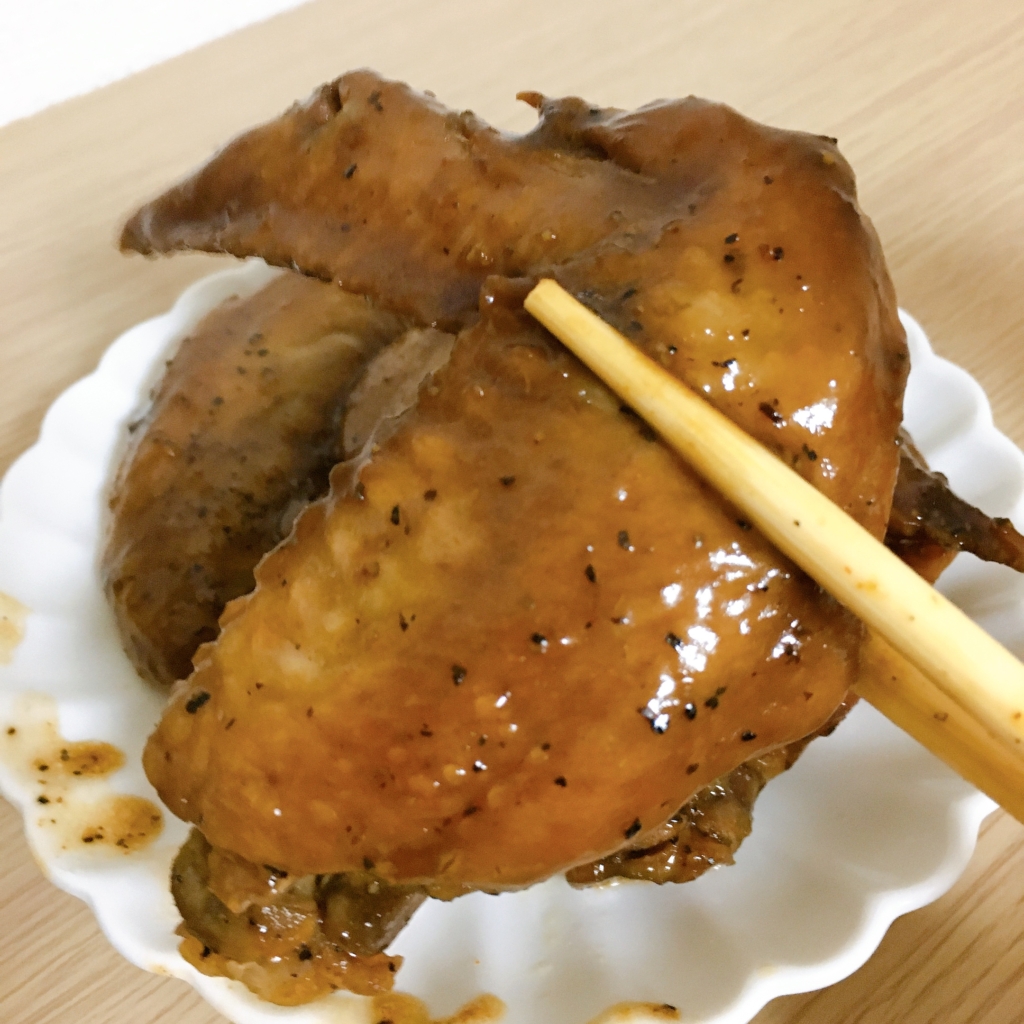 業務スーパー　手羽先の黒胡椒煮